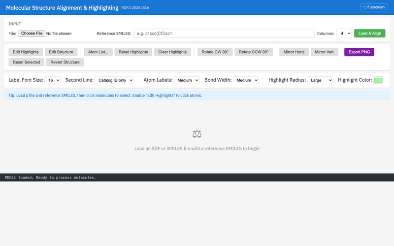 Screenshot of Molecular Alignment